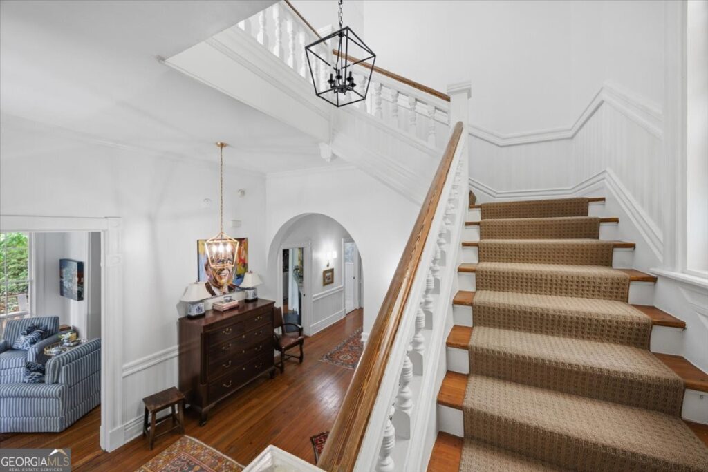 Beautiful interior stairway 1147 Adams Street Macon, GA 31201